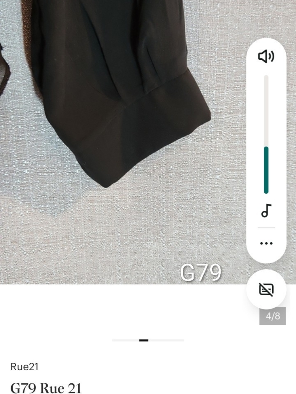 G79 Rue21 Black Draped Cowl Neck Sheer Blouse - Picture 7 of 8